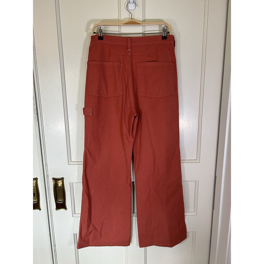 Pilcro Painted Puddle Flare Cargo Pants Womens Size 28 Burnt Orange Boho - Picture 7 of 14